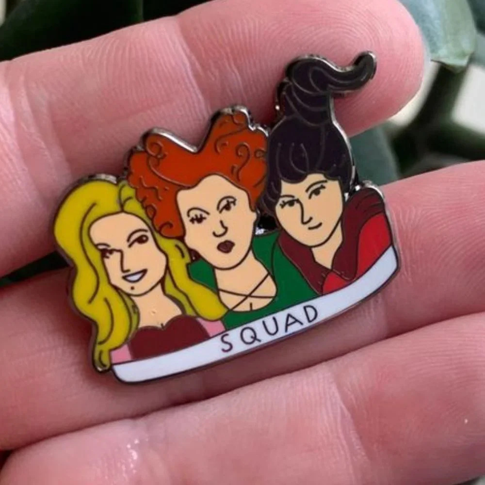 New Hocus Pocus inspired Sanderson Sisters enamel pin "Squad"